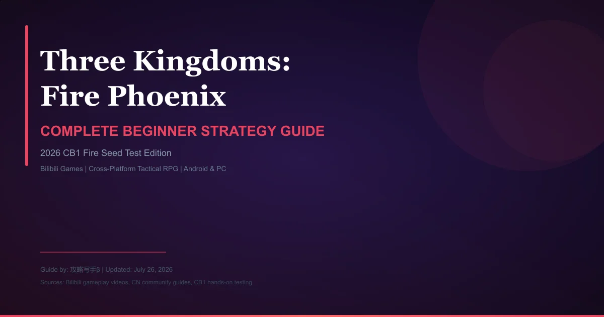 Three Kingdoms: Fire Phoenix official key art — dark Chinese fantasy tactical RPG Three Kingdoms: Fire Phoenix game key art featuring Sima Yi and Liao Yuan Huo